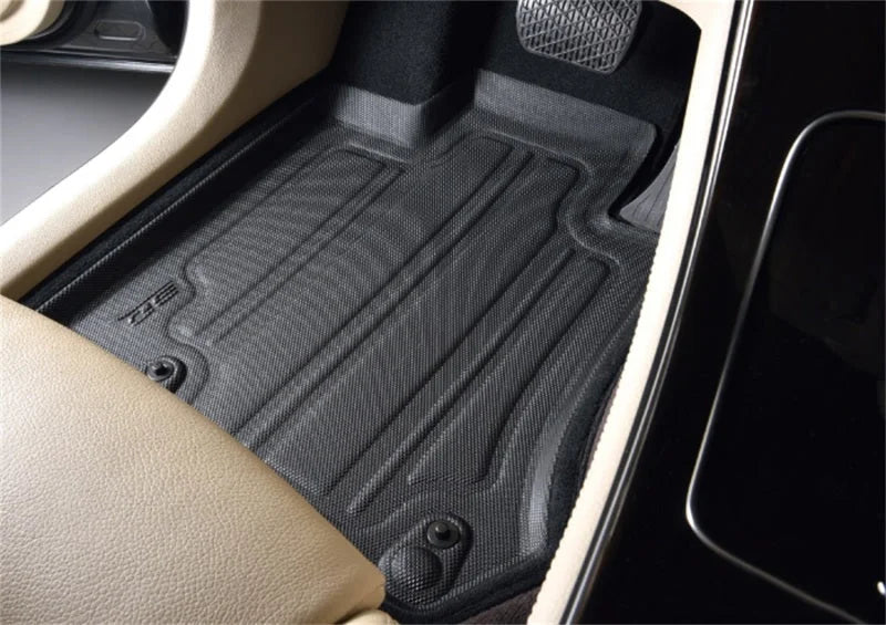 3D MAXpider 16-21 Tesla Model X Elegant Hybrid 1st Row Floormat - Black - Additional View 5
