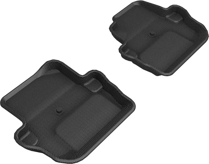 3D MAXpider 18-25 Jeep Wrangler Sport (JL) 2nd Row Floormats - Black - Main Product View