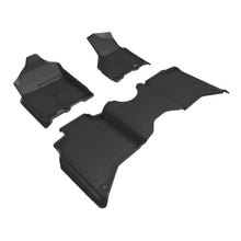 Load image into Gallery viewer, 3D MAXpider 19-24 Dodge RAM 3500 Crew Cab w/ Bench Seats Kagu 1st and 2nd Row Floormat - Black - Main Product View