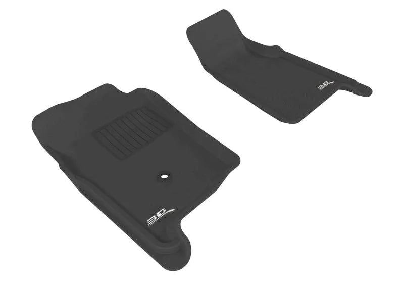 3D MAXpider 1998-2011 Ford Ranger Regular Cab/Supercab Kagu 1st Row Floormat - Black - Main Product View