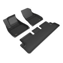 Load image into Gallery viewer, 3D MAXpider 20-22 Tesla Model 3 Kagu 1st &amp; 2nd Row Floormats - Black - Additional View 5
