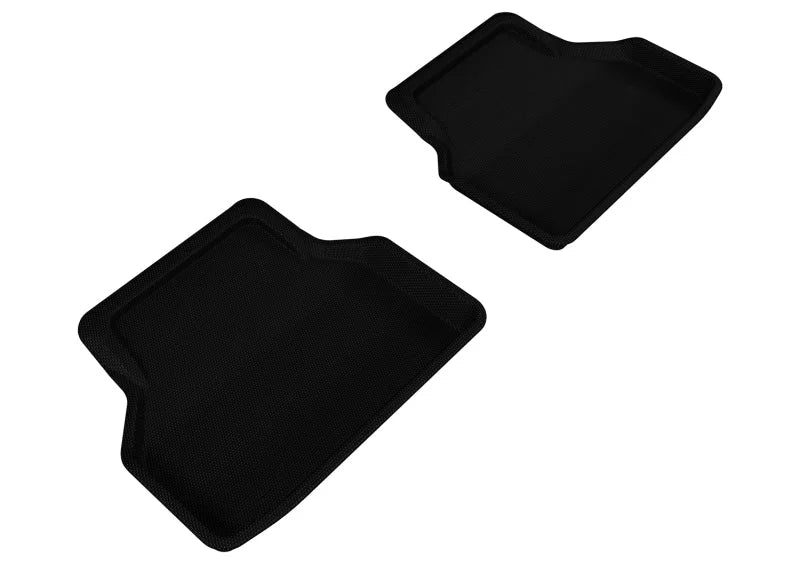 3D MAXpider 2004-2010 BMW 5 Series E60 Kagu 2nd Row Floormats - Black - Main Product View