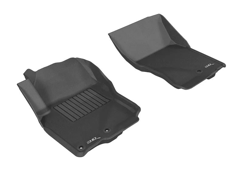 3D MAXpider 2005-2019 Nissan Frontier Crew/King Cab Kagu 1st Row Floormat - Black - Main Product View