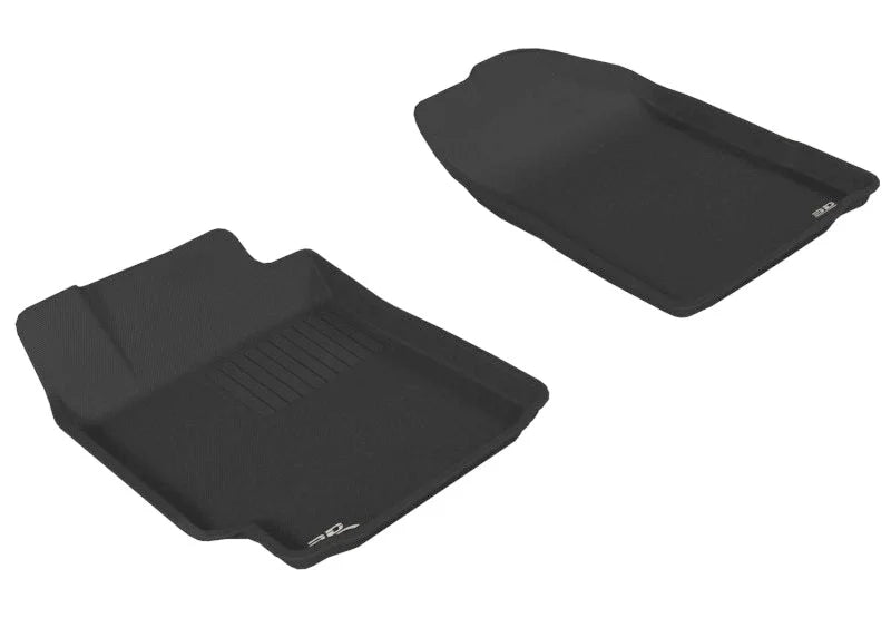 3D MAXpider 2007-2011 Toyota Camry Kagu 1st Row Floormat - Black - Main Product View