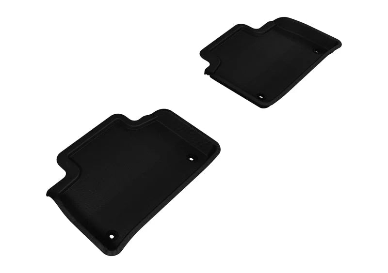 3D MAXpider 2007-2012 Lexus LS460 Kagu 2nd Row Floormats - Black - Main Product View
