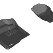 Load image into Gallery viewer, 3D MAXpider 2007-2013 Chevrolet Silverado Extended/Crew Cab Kagu 1st Row Floormat - Black - Main Product View