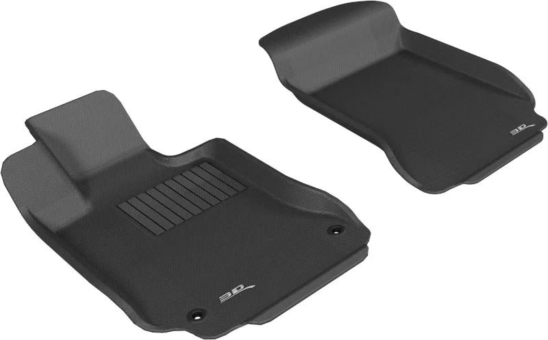 3D MAXpider 2008-2014 Mercedes-Benz C-Class W204 Kagu 1st Row Floormat - Black - Main Product View