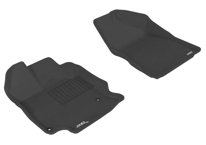 3D MAXpider 2009-2011 Toyota Venza Kagu 1st Row Floormat - Black - Main Product View