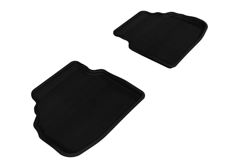 3D MAXpider 2009-2012 BMW 7 Series F01 Kagu 2nd Row Floormats - Black - Main Product View