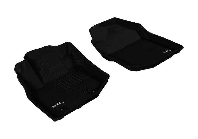 3D MAXpider 2009-2013 Honda Fit Kagu 1st Row Floormat - Black - Main Product View
