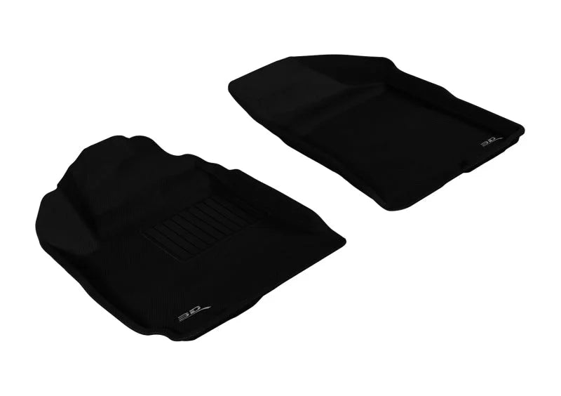 3D MAXpider 2010-2012 Hyundai Santa Fe Kagu 1st Row Floormat - Black - Main Product View