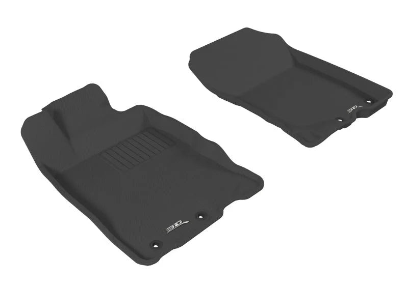 3D MAXpider 2010-2014 Honda Insight Kagu 1st Row Floormat - Black - Main Product View