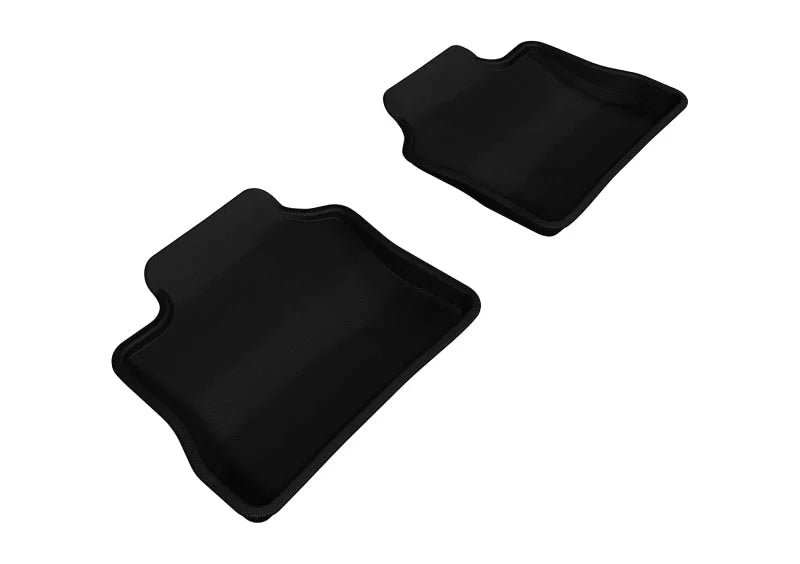 3D MAXpider 2010-2016 Porsche Panamera Kagu 2nd Row Floormats - Black - Main Product View