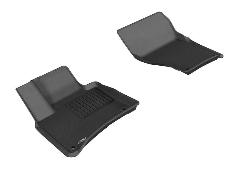 3D MAXpider 2011-2018 Porsche/Volkswagen Cayenne/Touareg Kagu 1st Row Floormat - Black - Main Product View
