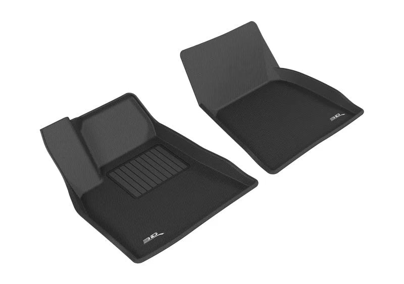 3D MAXpider 2012-2014 Tesla Model S Kagu 1st Row Floormat - Black - Main Product View
