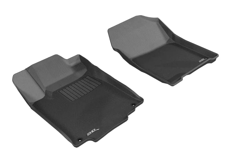 3D MAXpider 2012-2016 Honda CR-V Kagu 1st Row Floormat - Black - Main Product View