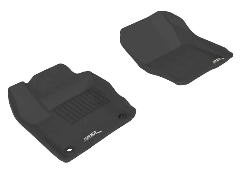3D MAXpider 2012-2018 Ford Focus Kagu 1st Row Floormat - Black - Main Product View
