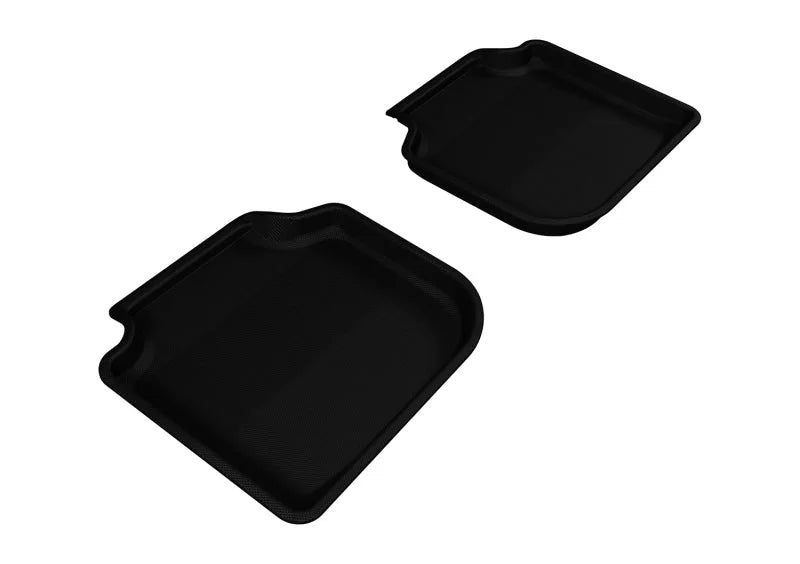3D MAXpider 2012-2019 Volkswagen Passat Kagu 2nd Row Floormats - Black - Main Product View