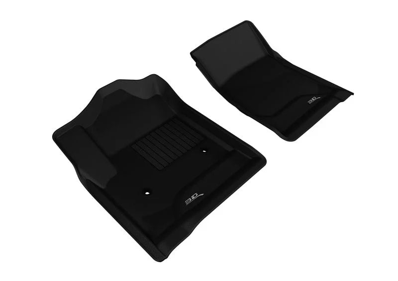 3D MAXpider 2014-2018 Chevrolet/GMC Silverado/Sierra Regular Cab Kagu 1st Row Floormat - Black - Main Product View