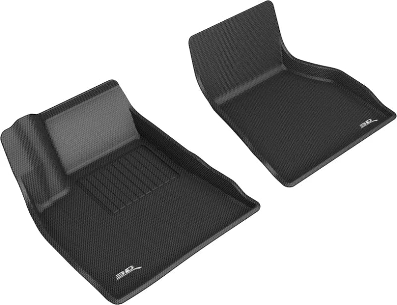 3D MAXpider 2015-2020 Tesla Model S Kagu 1st Row Floormat - Black - Main Product View
