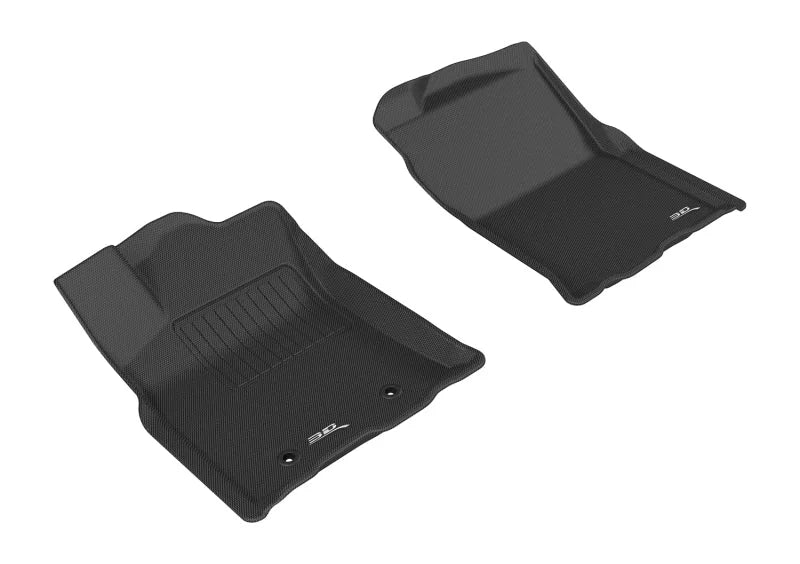 3D MAXpider 2016-2017 Toyota Tacoma Access Cab/Double Cab Kagu 1st Row Floormat - Black - Main Product View