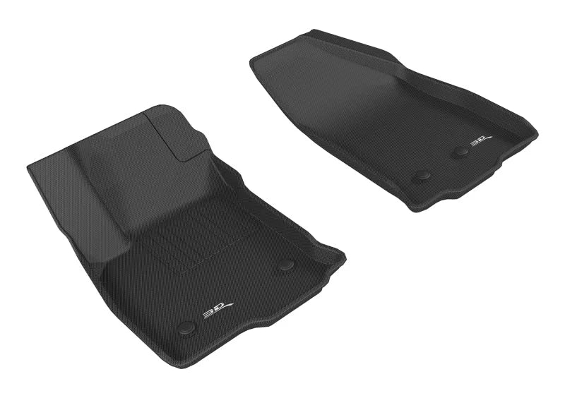 3D MAXpider 2016-2019 Chevrolet Volt Kagu 1st Row Floormat - Black - Main Product View