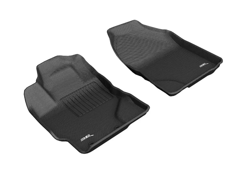 3D MAXpider 2016-2019 Toyota Prius C Kagu 1st Row Floormat - Black - Main Product View