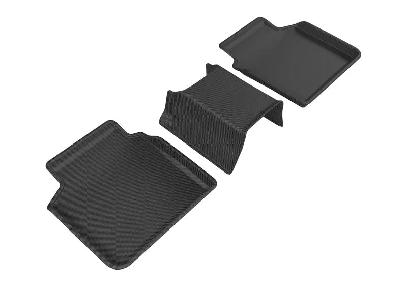 3D MAXpider 2016-2020 BMW 7 Series Kagu 2nd Row Floormats - Black - Main Product View