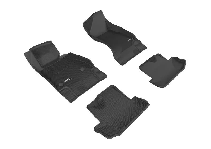 3D MAXpider 2016-2020 Chevrolet Camaro Kagu 1st & 2nd Row Floormats - Black - Main Product View