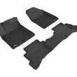 Load image into Gallery viewer, 3D MAXpider 2017-2019 Hyundai Ioniq Hybrid/Ioniq Plug-in Kagu 1st &amp; 2nd Row Floormats - Black - Main Product View