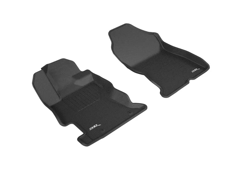 3D MAXpider 2017-2019 Subaru Impreza/Crosstrek Kagu 1st Row Floormat - Black - Main Product View
