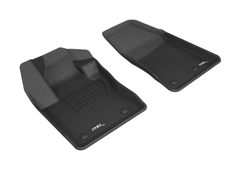 3D MAXpider 2017-2020 Jeep Compass Kagu 1st Row Floormat - Black - Main Product View