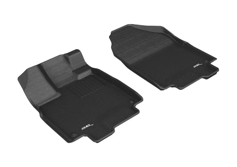 3D MAXpider 2018-2020 Honda Odyssey Kagu 1st Row Floormat - Black - Main Product View