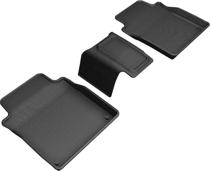 3D MAXpider 2019-2020 Audi A8L Kagu 2nd Row Floormats - Black - Main Product View