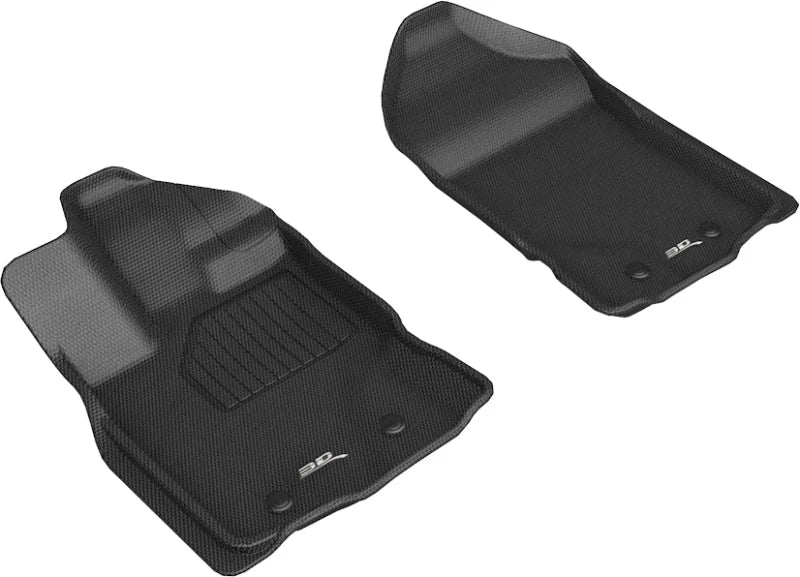 3D MAXpider 2019-2020 Ford Ranger Kagu 1st Row Floormat - Black - Main Product View