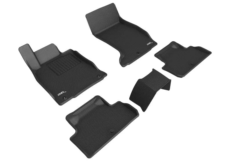 3D MAXpider 2019-2023 Genesis G70 AWD Kagu 1st & 2nd Row Floormats - Black - Main Product View