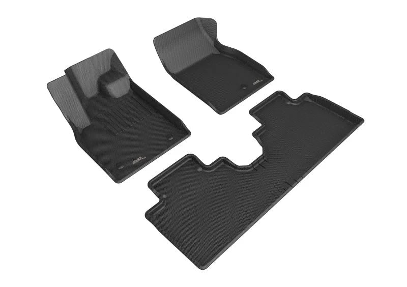 3D MAXpider 2021 Ford Mustang Mach-E Kagu 1st & 2nd Row Floormat - Black - Main Product View