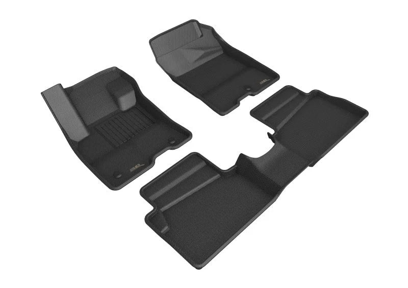 3D MAXpider 2022 Ford Maverick Hybrid  Kagu 1st & 2nd Row Floormat - Black - Main Product View