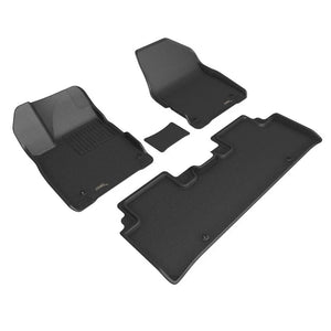 3D MAXpider 2022 Kia EV6 Kagu 1st & 2nd Row Floormat - Black - Main Product View