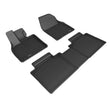 Load image into Gallery viewer, 3D MAXpider 2023 Toyota BZ4X Double Cab Kagu 1st &amp; 2nd Row Floormats - Black - Main Product View