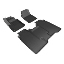 Load image into Gallery viewer, 3D MAXpider 2024+ Chevrolet Silverado EV Crew Cab Kagu 1st &amp; 2nd Row Floormats - Black - Main Product View