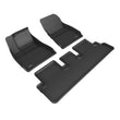 Load image into Gallery viewer, 3D MAXpider 2024 Tesla Model 3 Kagu 1st &amp; 2nd Row Floormat - Black - Main Product View