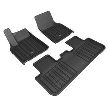 Load image into Gallery viewer, 3D MAXpider 2026 Tesla Model Y Juniper Elitect 1st &amp; 2nd Row Floormats - Black - Main Product View