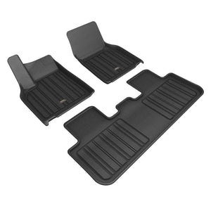 3D MAXpider 2026 Tesla Model Y Juniper Elitect 1st & 2nd Row Floormats - Black - Main Product View