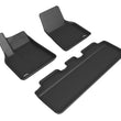 Load image into Gallery viewer, 3D MAXpider 21-22 Tesla Model Y 1st &amp; 2nd Row Floormats - Black - Main Product View