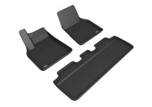 Load image into Gallery viewer, 3D MAXpider 21-22 Tesla Model Y 1st &amp; 2nd Row Floormats - Black - Main Product View
