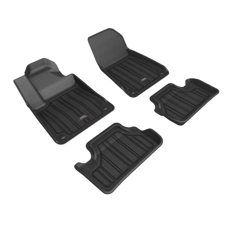3D MAXpider 21-23 Polestar 2 Elitect 1st & 2nd Row Floormats - Black - Main Product View