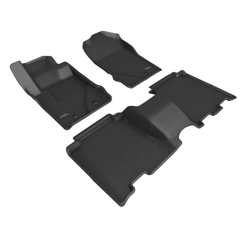 3D MAXpider 21-24 Ford Bronco Kagu Floor Mat 1st/2nd Row - Black - Main Product View