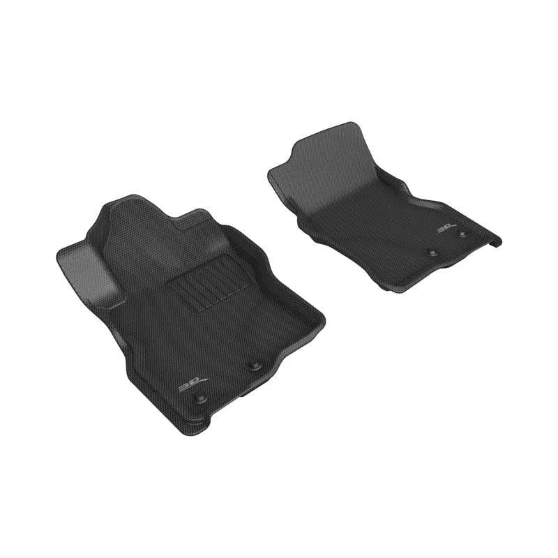 3D MAXpider 22-23 Nissan Frontier Crew Cab Kagu Floor Mat Front Row - Black - Main Product View