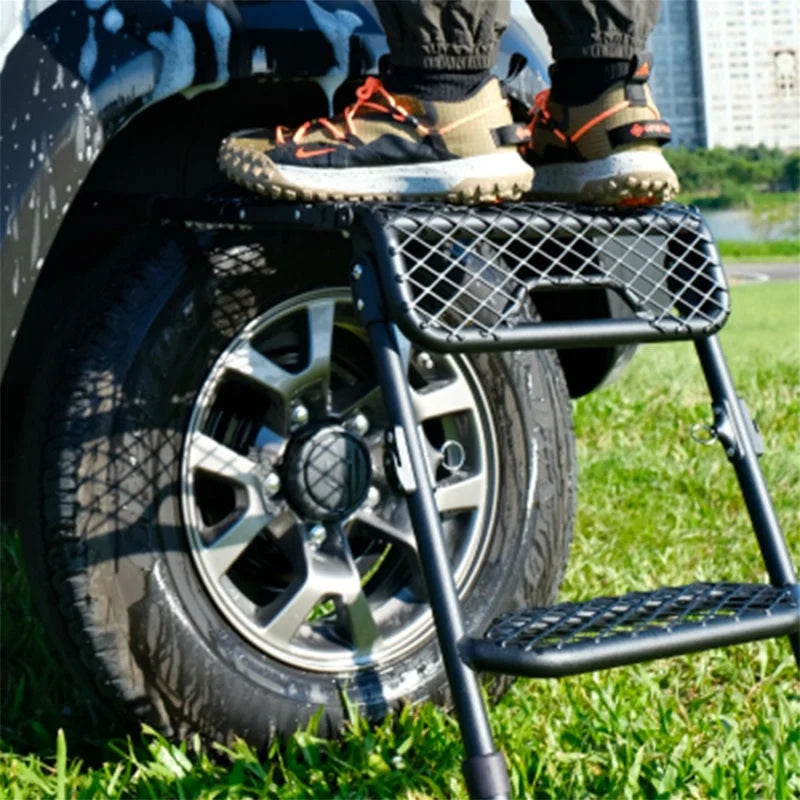 3D MAXpider 3D Modular Tire Step - Black (Fits up to 30in Tires) - Back View